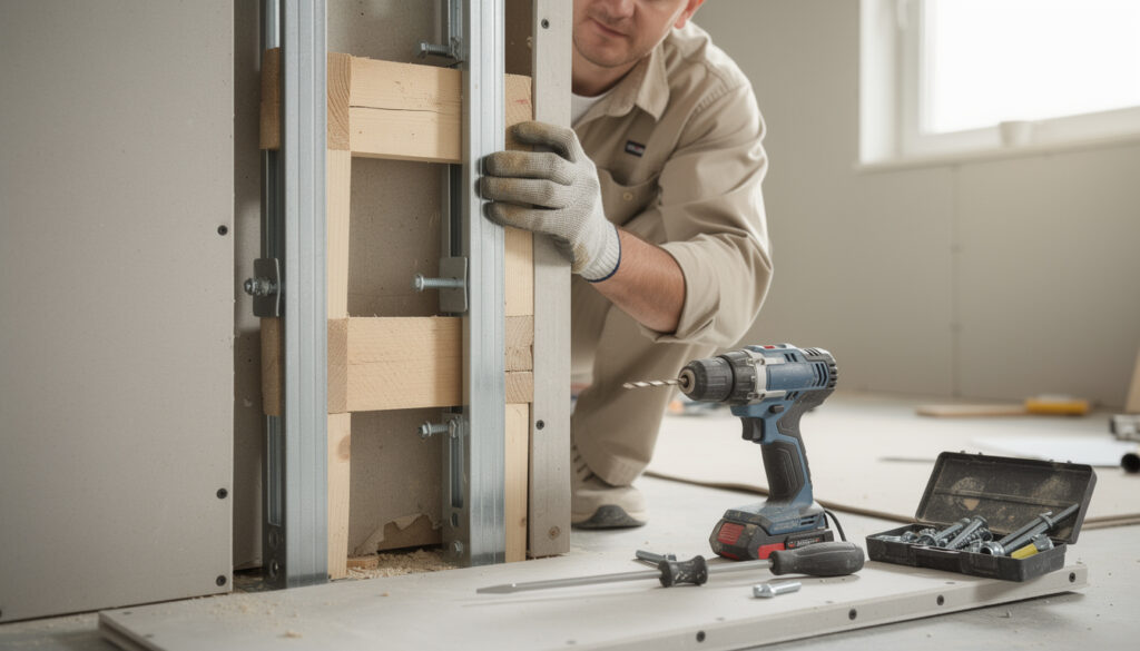 Renforcer mur placo charge lourde comment assurer une fixation solide et durable découvrez les meilleures techniques pour renforcer un mur en placo afin de supporter des charges lourdes, et assurez une fixation solide et durable pour vos installations.