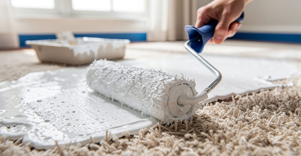 peindre moquette etapes conseils