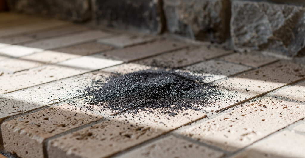 suie tombe apres ramonage