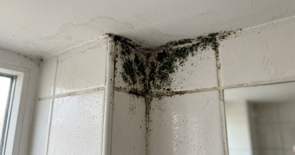 moisissures mur salle de bain
