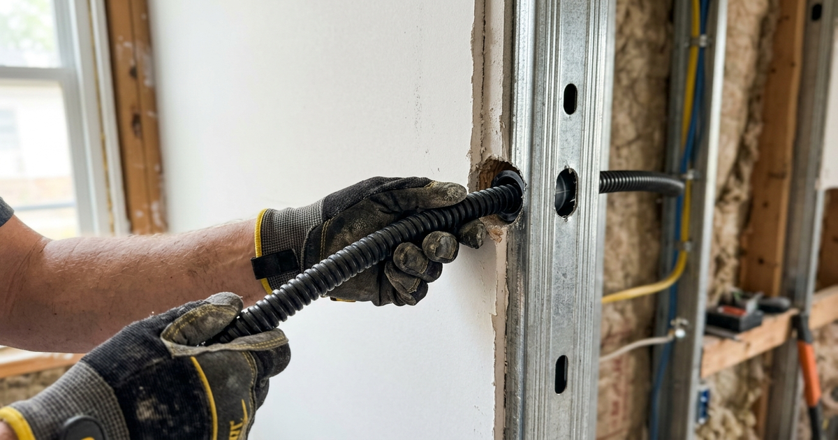 passer gaine electrique dans cloison placo