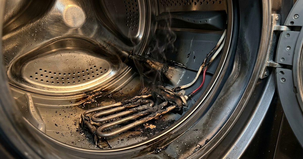 machine a laver sent le brule
