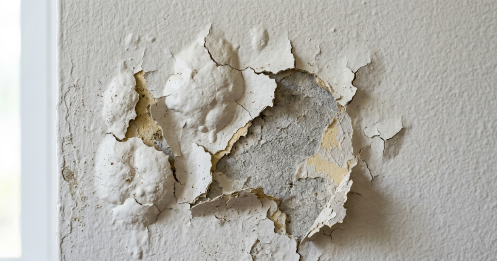 peinture cloque mur interieur