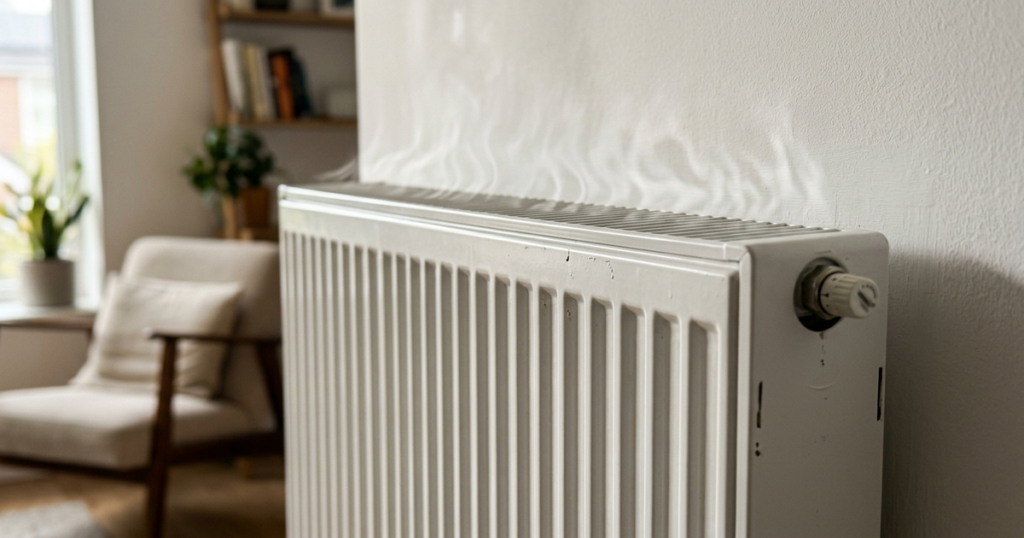 radiateur chaud en haut froid en bas