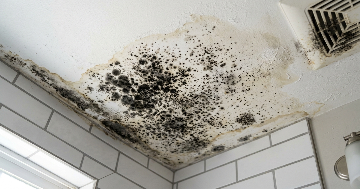 tache noire plafond salle de bain