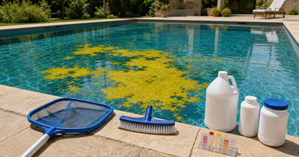 Comment traiter l'algue moutarde de ta piscine et retrouver une eau cristalline ?
