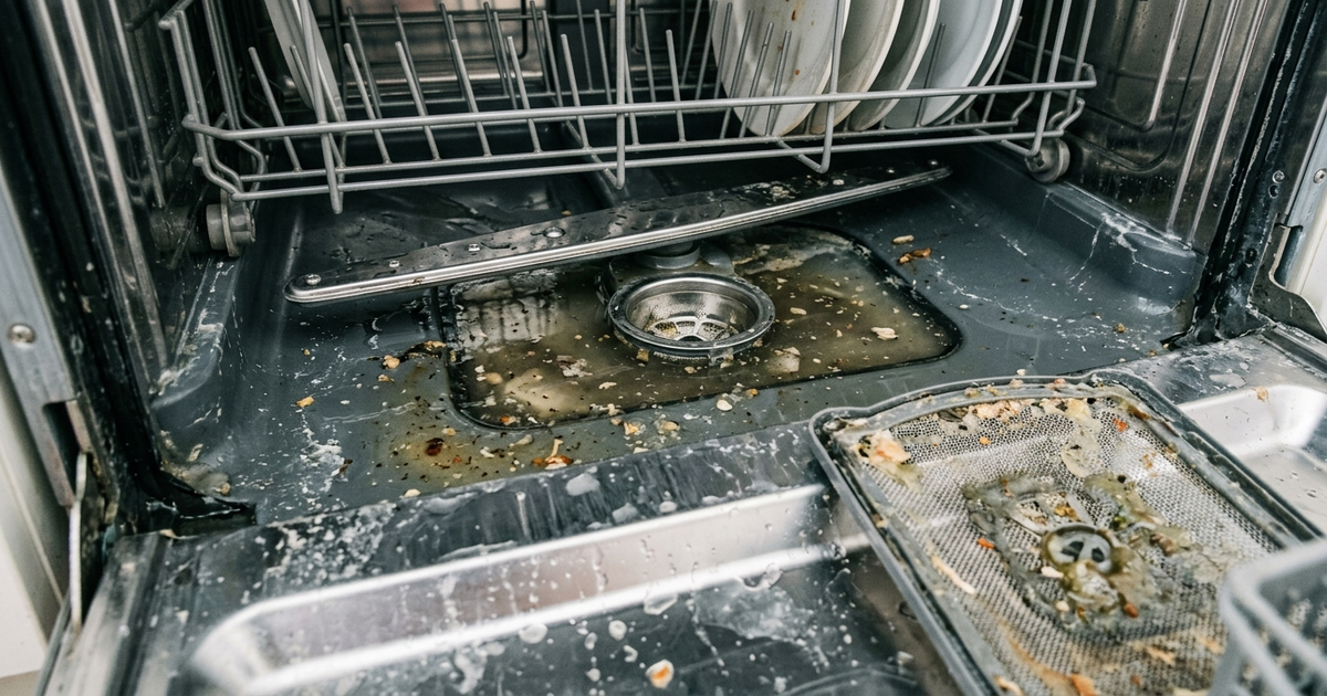 lave vaisselle eau stagnante fond