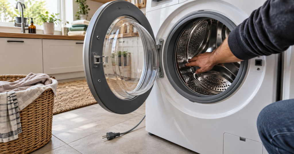 Tambour de lave-linge qui ne tourne plus : quoi vérifier ?
