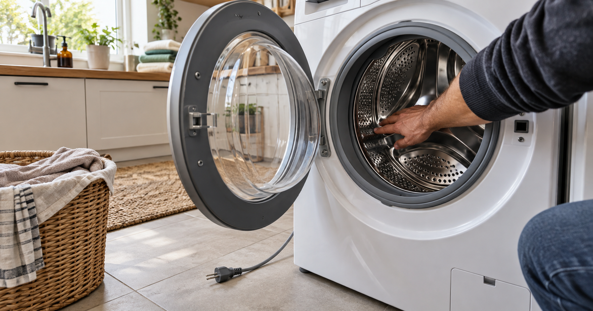 Tambour de lave-linge qui ne tourne plus : quoi vérifier ?